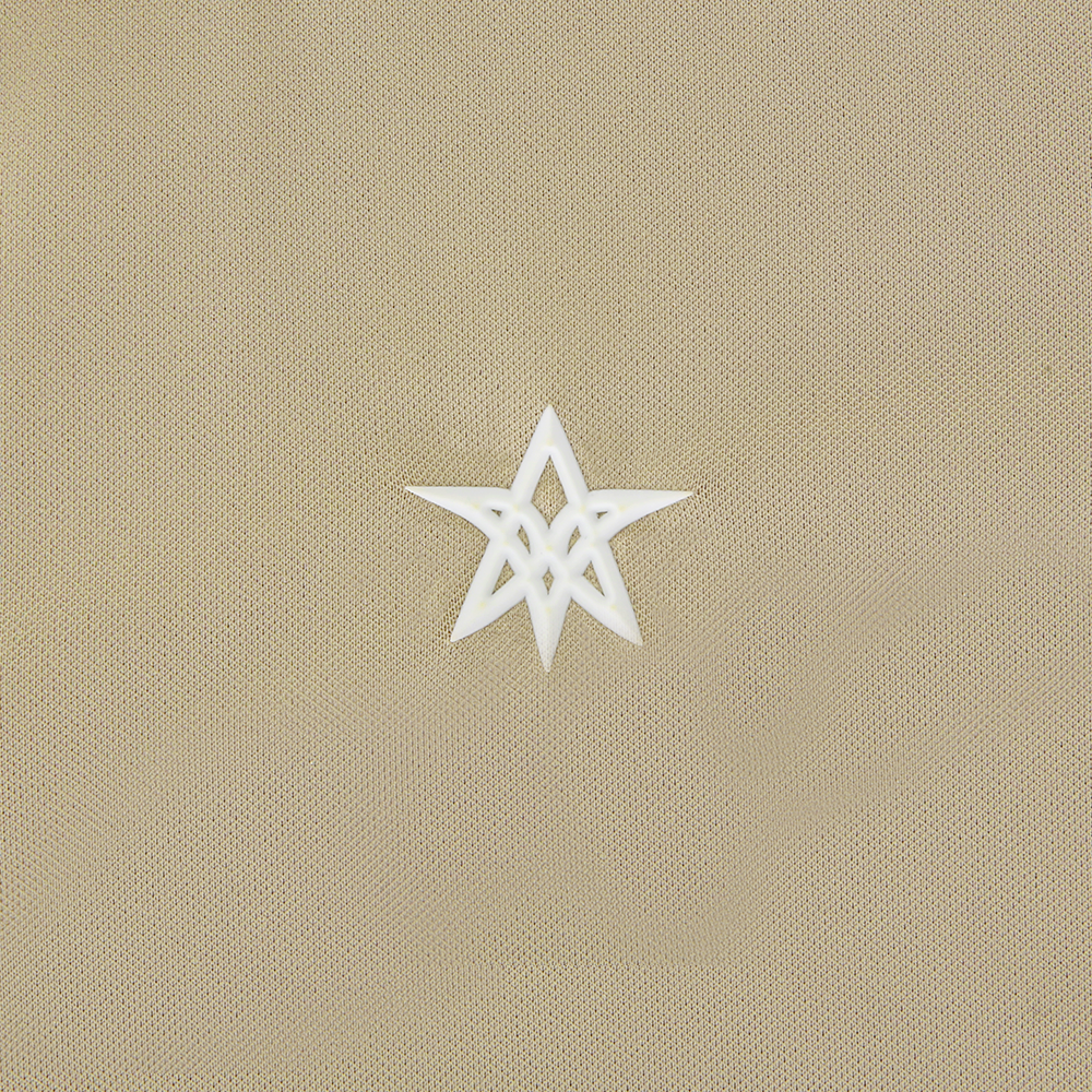 VERALUCE Golf Aster Open Two Tone Short-Sleeved Shirt Beige