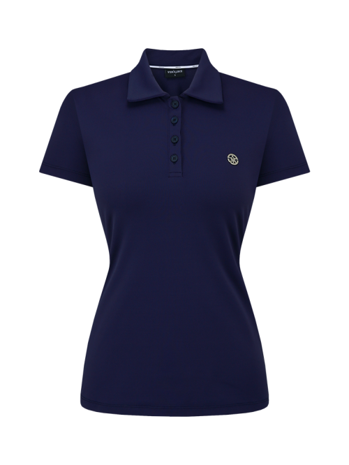 VERALUCE Golf Aster Short-Sleeved Shirt Navy