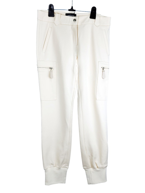 VERALUCE Golf Astin embroidered logo spandex jogger pants Ivory