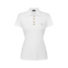 VERALUCE Golf Aster Gold Button Short-Sleeved Shirt White
