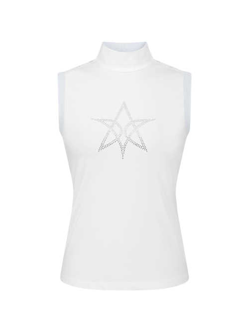 VERALUCE Golf Vivian Big Logo Sleeveless Vest White