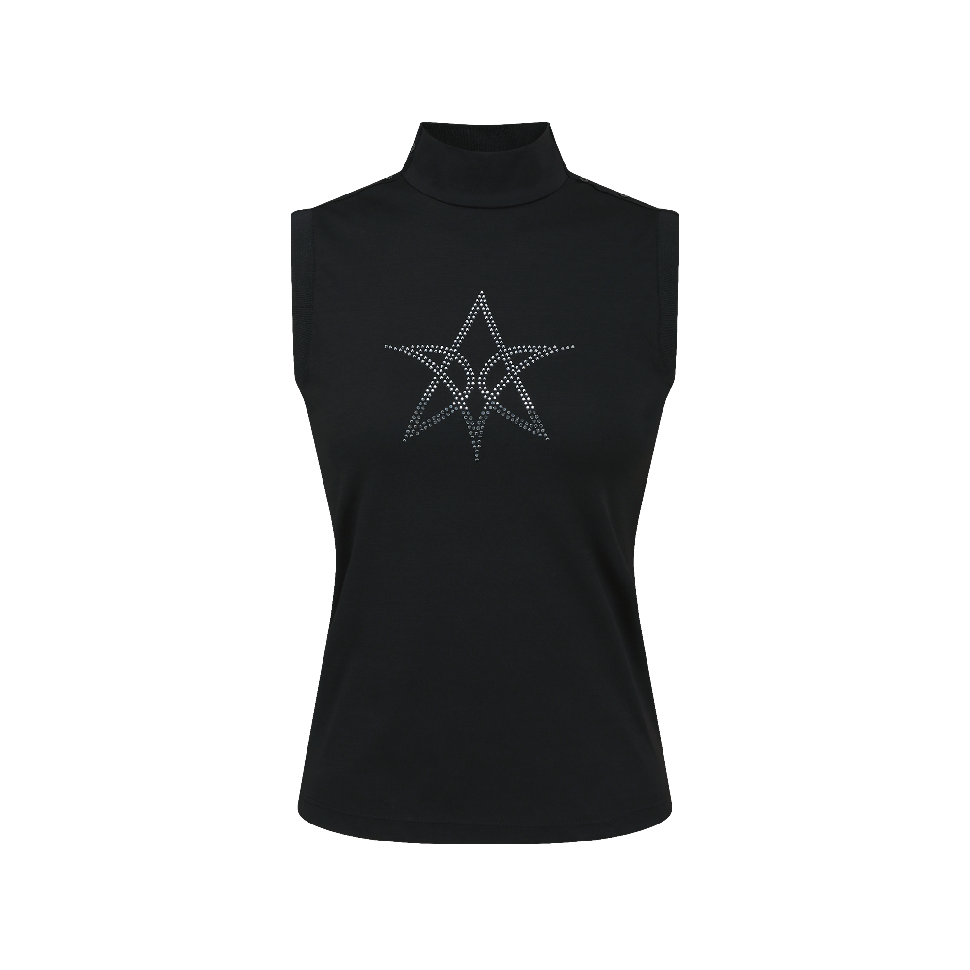 VERALUCE Golf Vivian Big Logo Sleeveless Vest Black