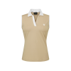 VERALUCE Golf Vivian Open Two Tone Sleeveless Shirt Beige
