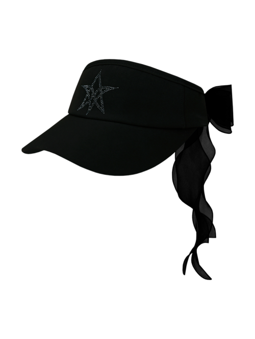 VERALUCE Golf Lucia Hotfix Visor Black
