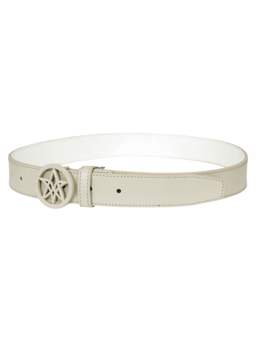 VERALUCE Golf Haeace Leather Belt Beige