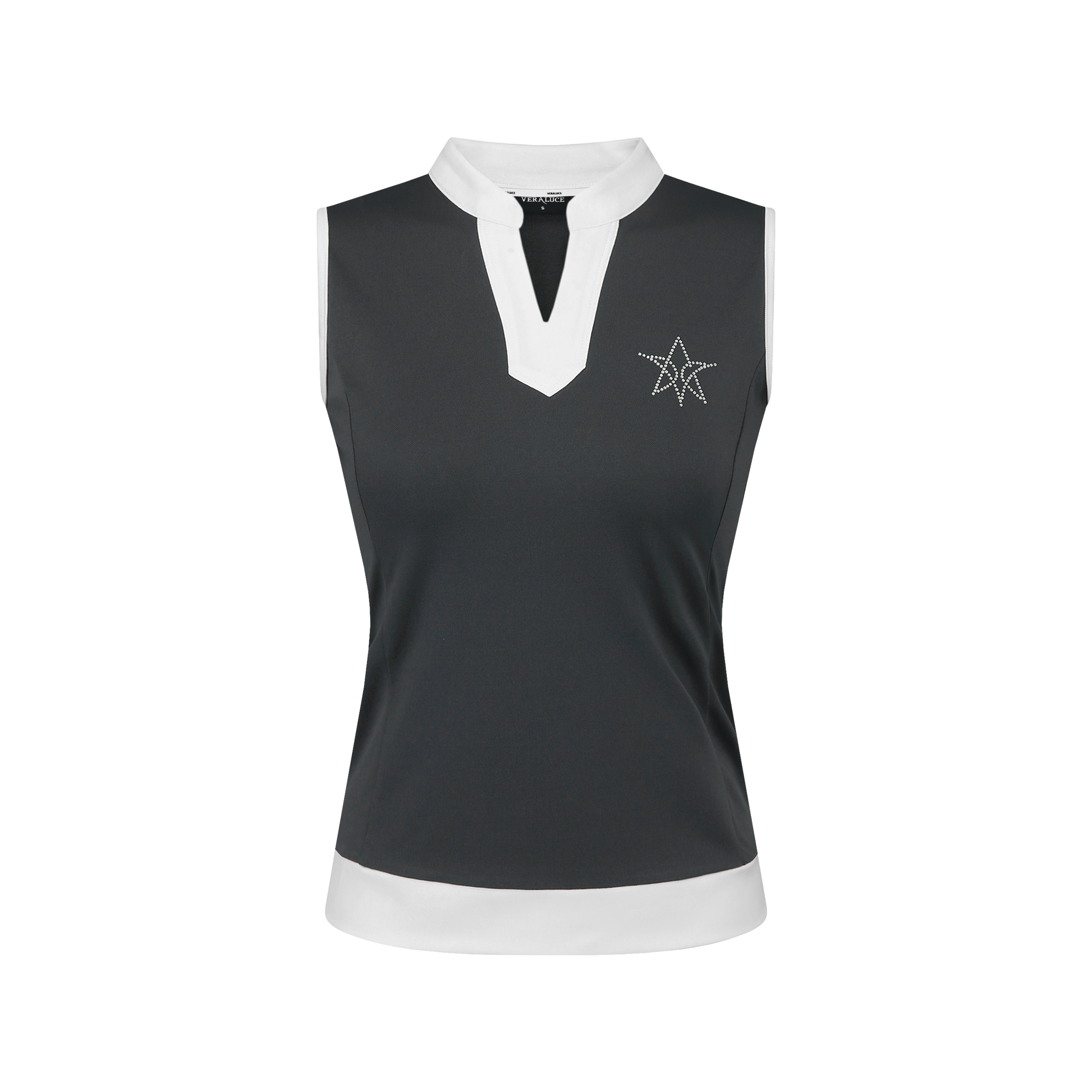 VERALUCE Golf Vivian V-neck Sleeveless Shirt Gray