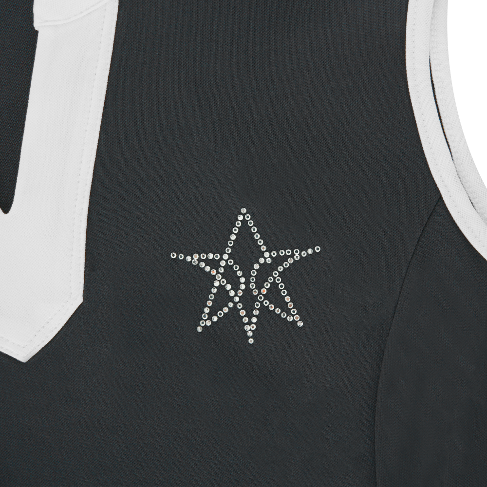 VERALUCE Golf Vivian V-neck Sleeveless Shirt Gray