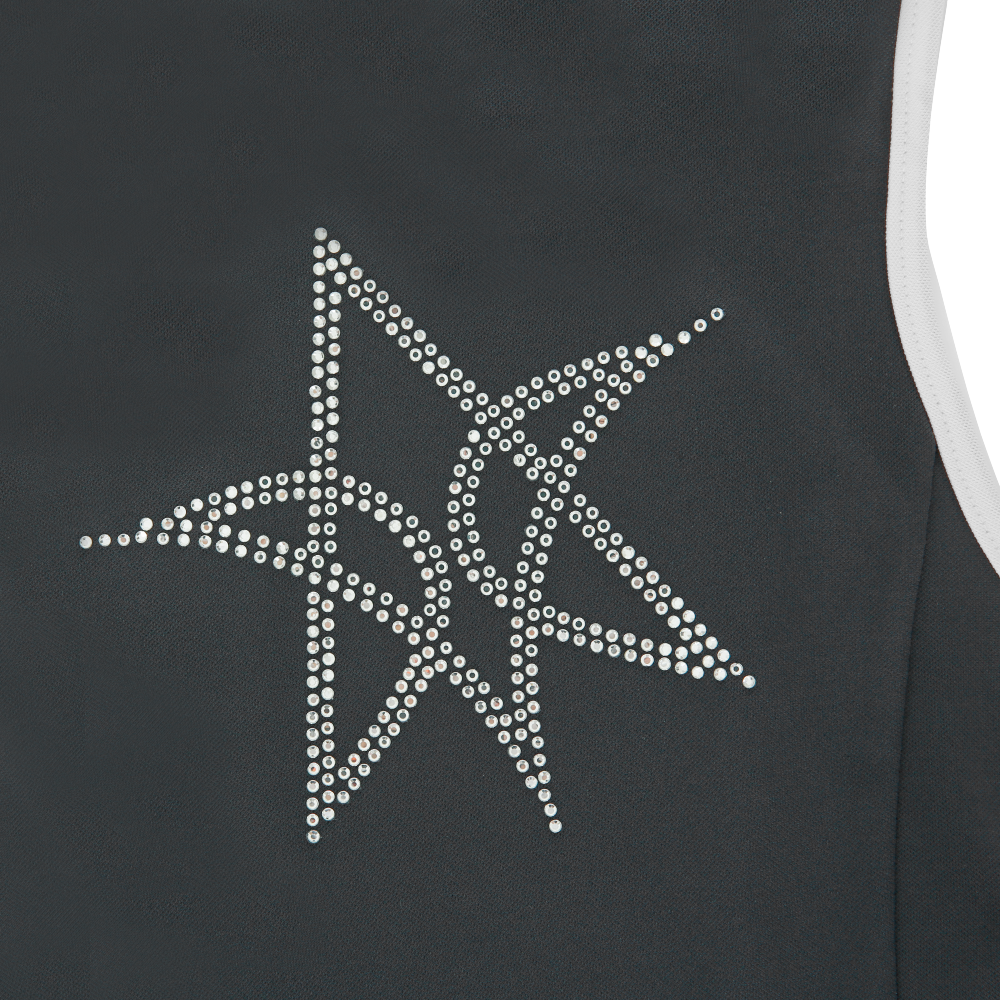 VERALUCE Golf Vivian V-neck Sleeveless Shirt Gray