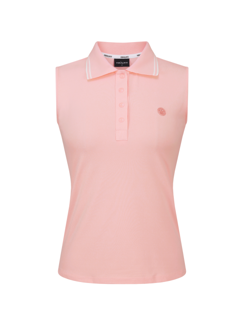 VERALUCE Golf Vivian Simple Collar Sleeveless Shirt Pink