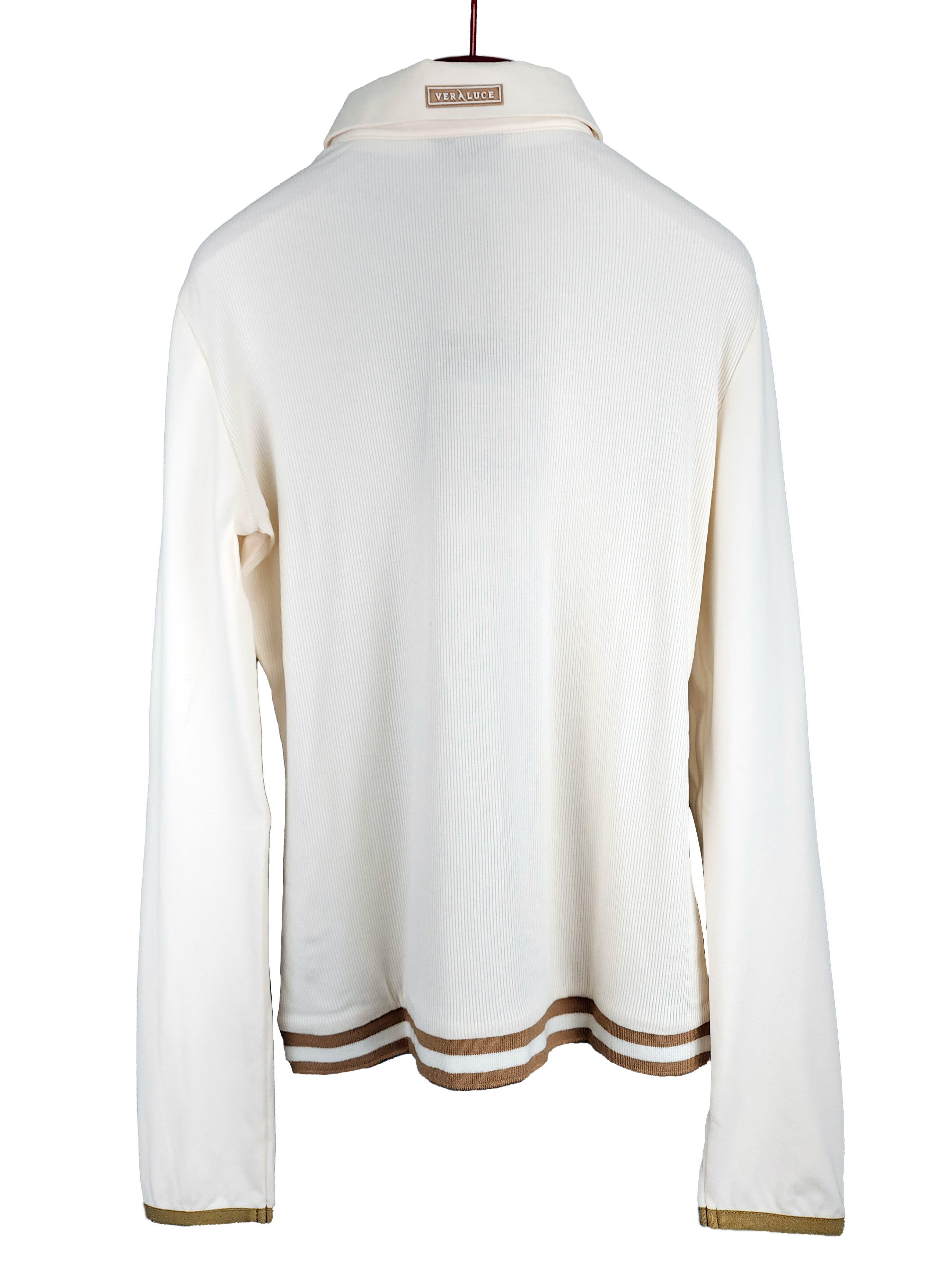 veraluce Golf Adora Line Point Long- Sleevess Shirt Ivory
