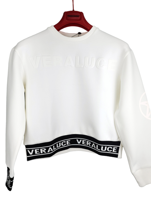 VERALUCE Golf Aloha Crew Neck Long Sleeve Sweatshirt white