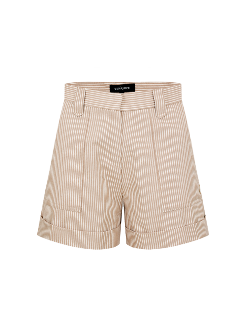 VERALUCE Golf Muses Stripe Short Pants Beige