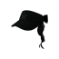 VERALUCE Golf Lucia Hotfix Visor Black