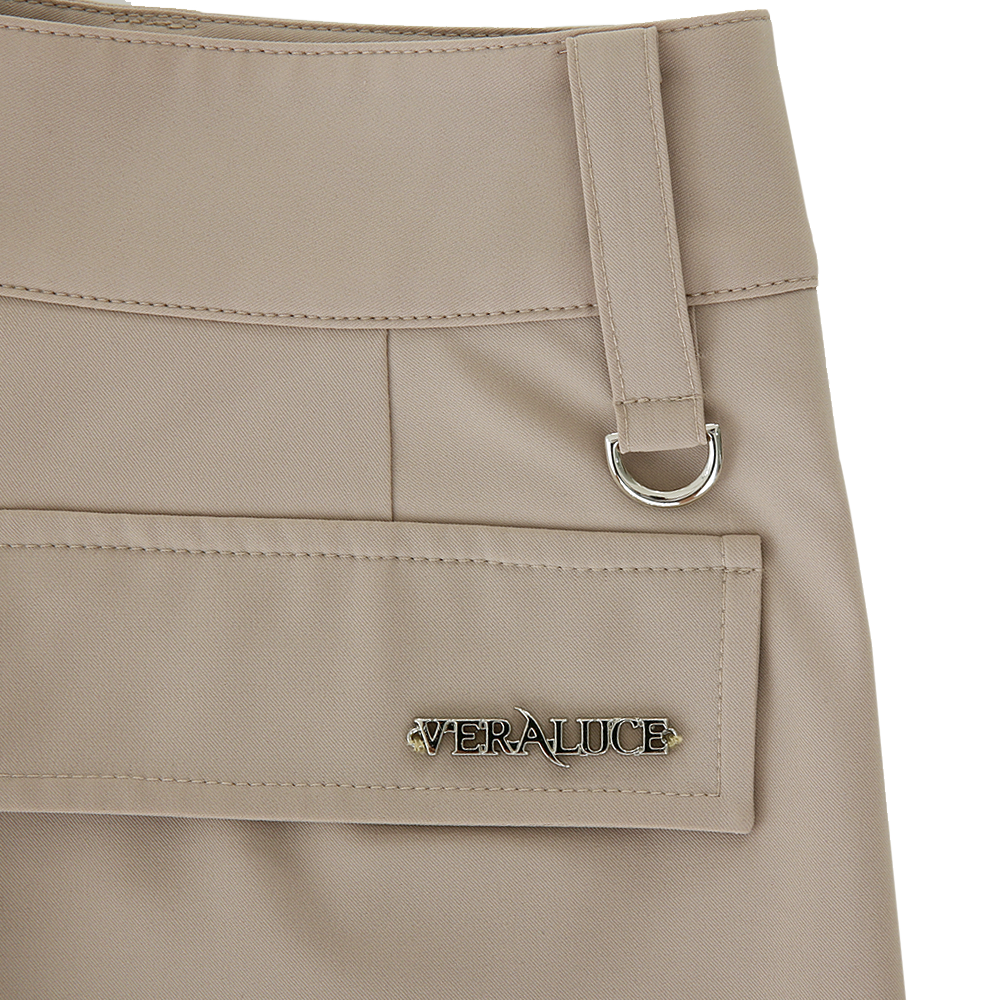 VERALUCE Golf Luna Solid Line Short Pants Beige