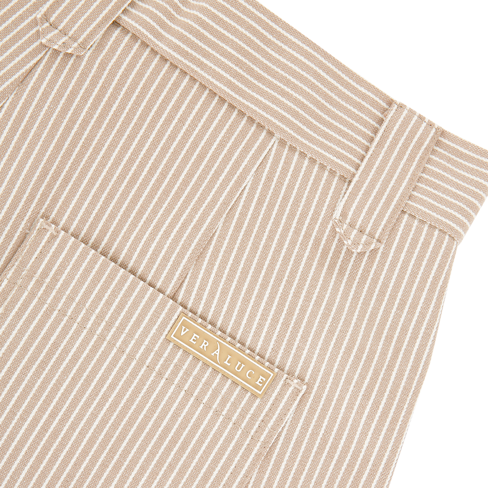 VERALUCE Golf Muses Stripe Short Pants Beige