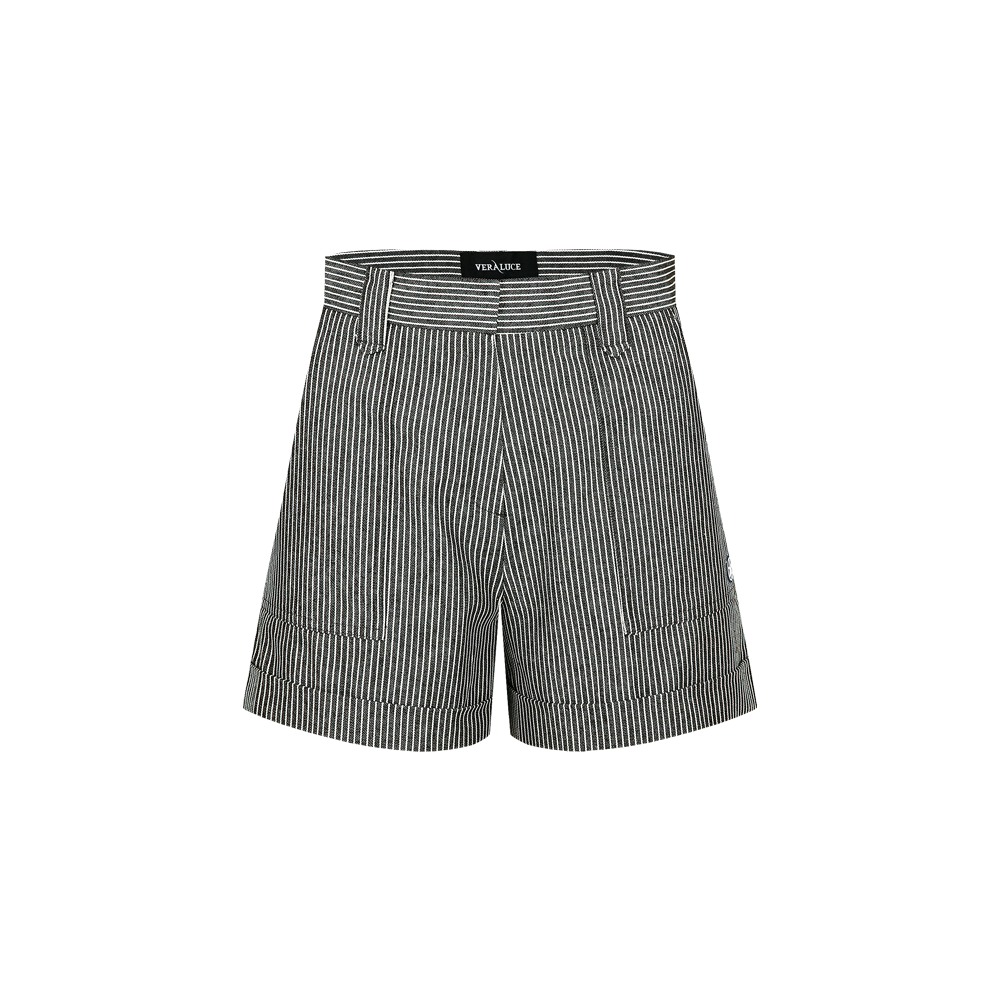 VERALUCE Golf Muses Stripe Short Pants Black